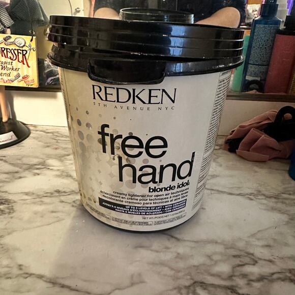 Discontinued Redken Blonde Idol Free Hand Lightener 1 Unused + Half Bag + Bucket - Picture 1 of 6